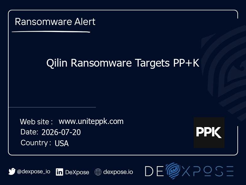 Qilin Ransomware Targets PP+K