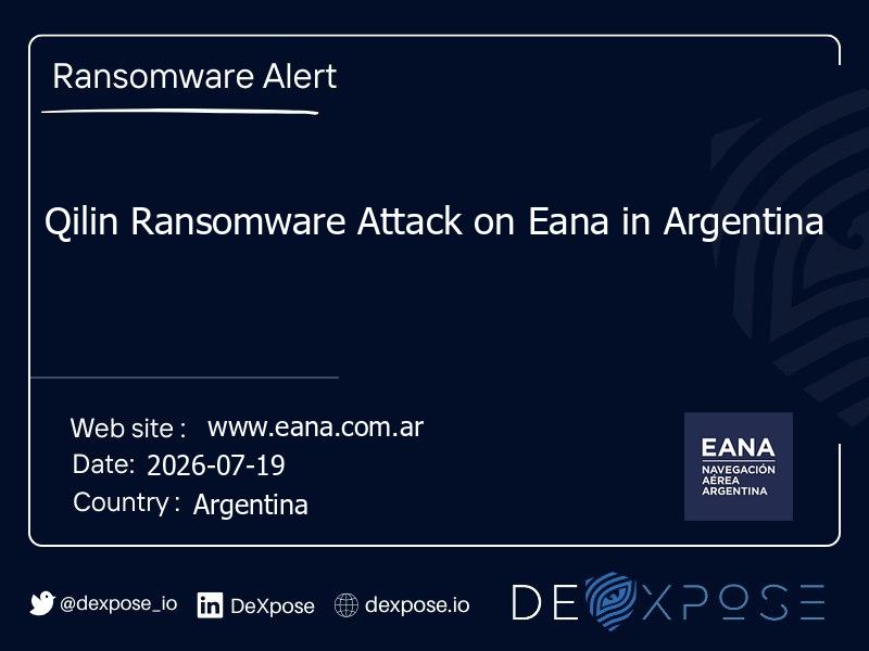 Qilin Ransomware Attack on Eana in Argentina