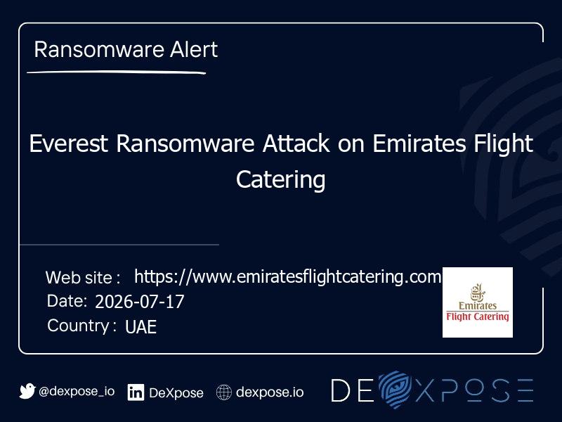 Everest Ransomware Attack on Emirates Flight Catering