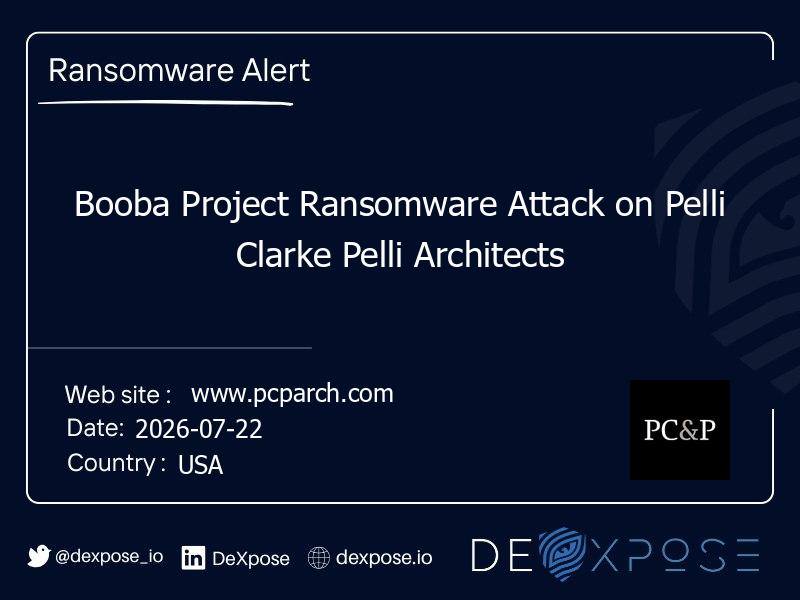 Booba Project Ransomware Attack on Pelli Clarke Pelli Architects