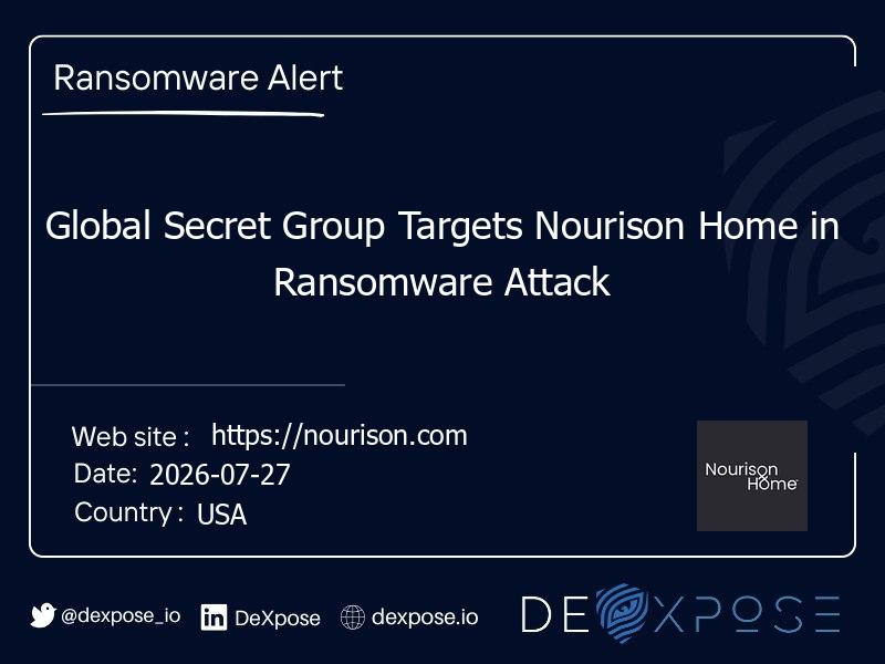 Global Secret Group Targets Nourison Home in Ransomware Attack