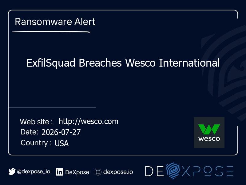 ExfilSquad Breaches Wesco International