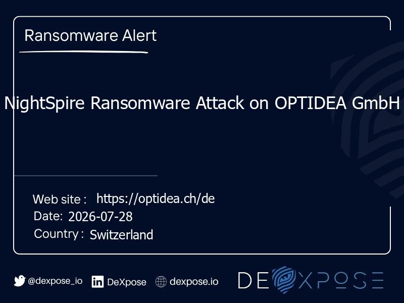 NightSpire Ransomware Attack on OPTIDEA GmbH