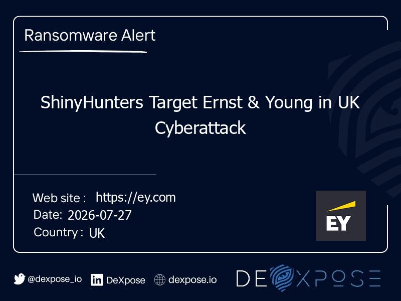 ShinyHunters Target Ernst & Young in UK Cyberattack