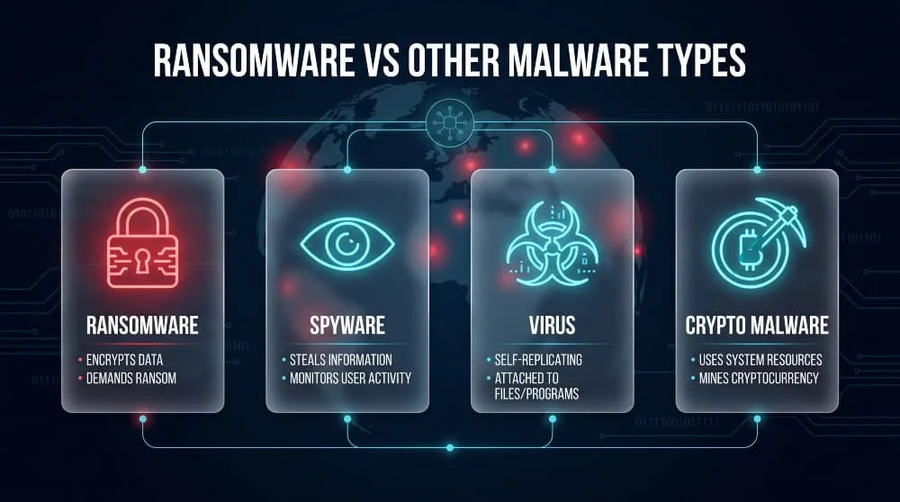 Ransomware vs Other Malware Types