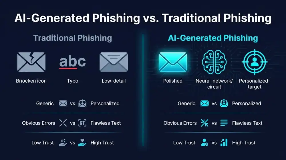 How AI-Generated Phishing Differs from Traditional Phishing