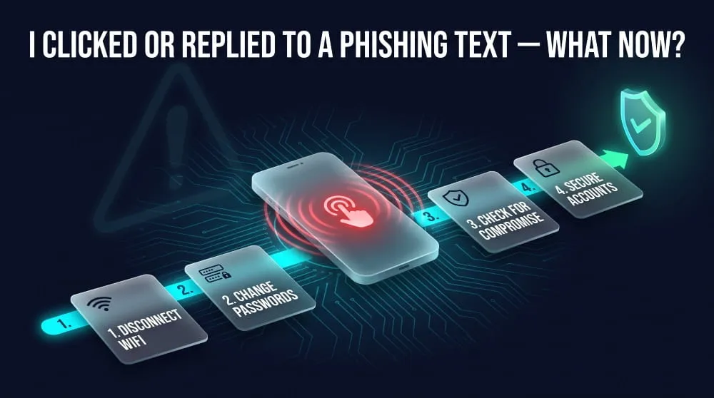I Clicked or Replied to a Phishing Text, What Now