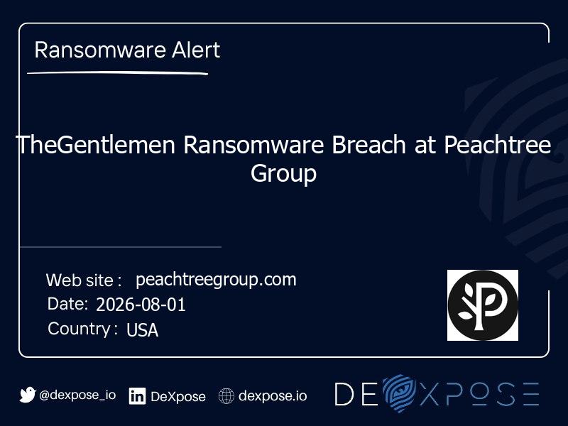 TheGentlemen Ransomware Breach at Peachtree Group