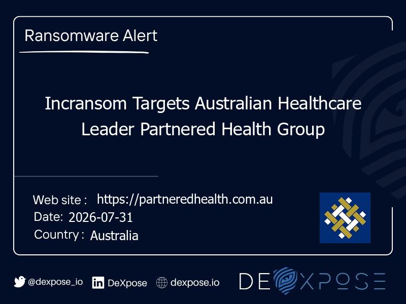 Incransom Targets Australian Healthcare Leader Partnered Health Group