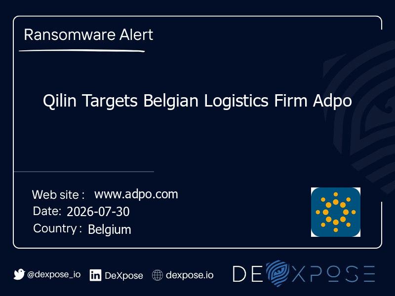 Qilin Targets Belgian Logistics Firm Adpo