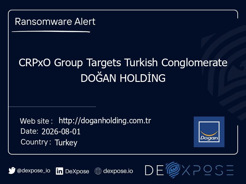 CRPxO Group Targets Turkish Conglomerate DOĞAN HOLDİNG