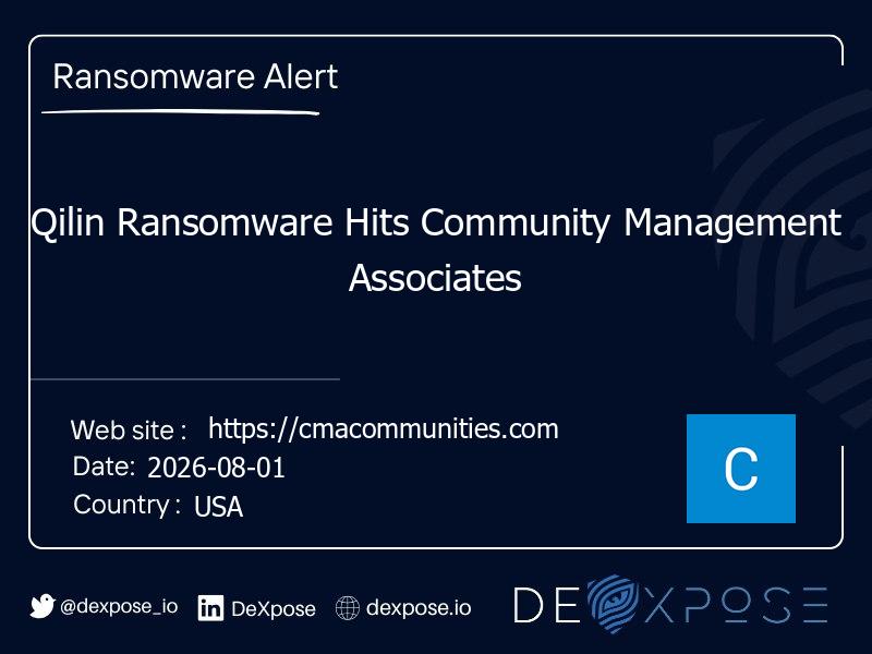 Qilin Ransomware Hits Community Management Associates