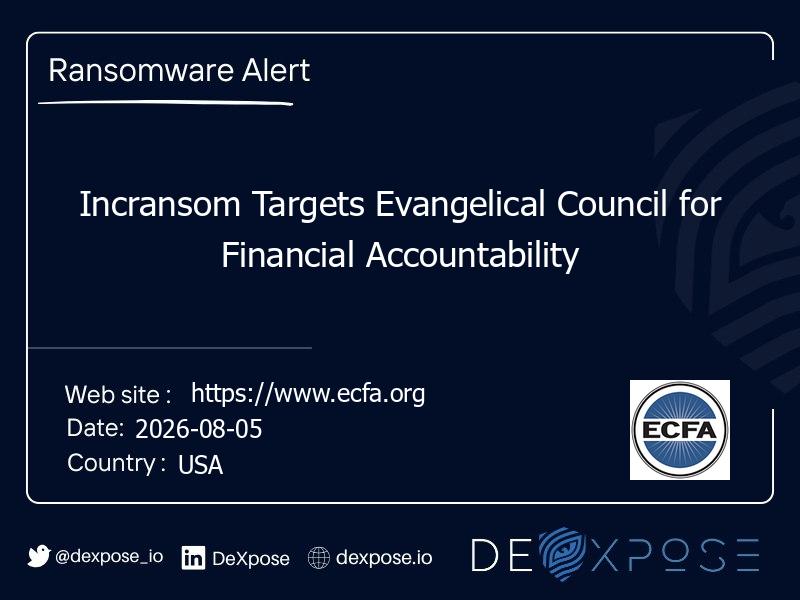 Incransom Targets Evangelical Council for Financial Accountability