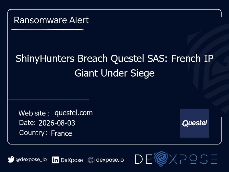 ShinyHunters Breach Questel SAS: French IP Giant Under Siege