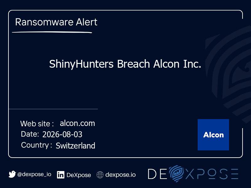 ShinyHunters Breach Alcon Inc.