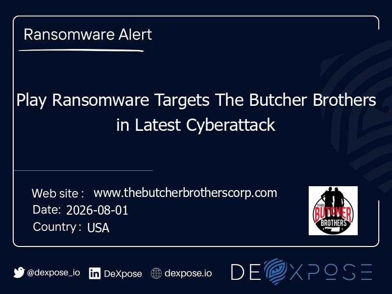 Play Ransomware Targets The Butcher Brothers in Latest Cyberattack