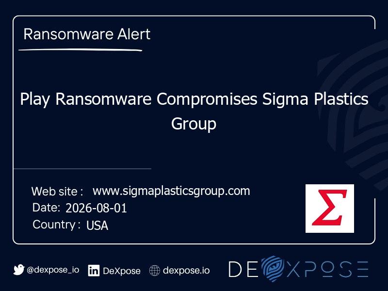 Play Ransomware Compromises Sigma Plastics Group