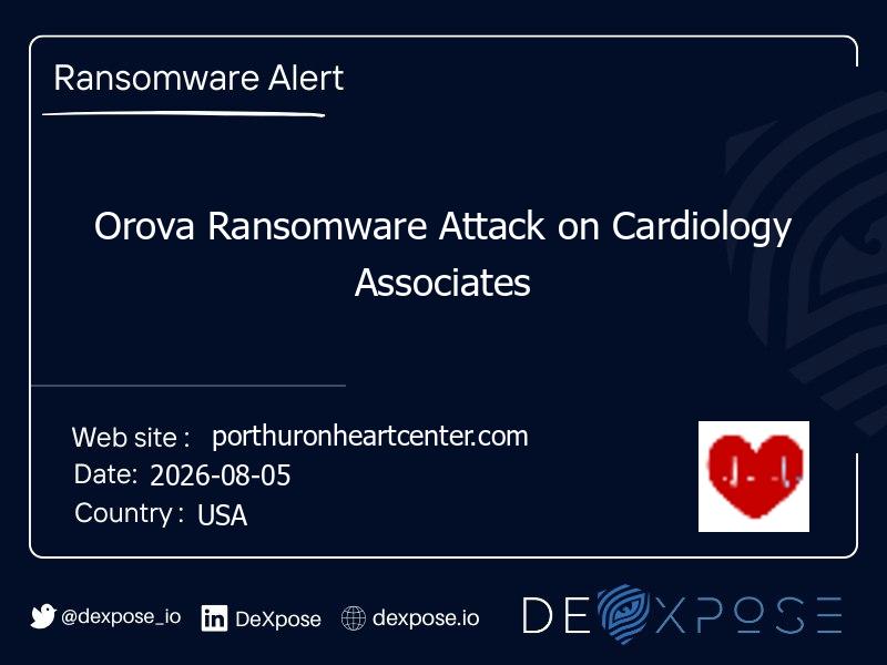 Orova Ransomware Attack on Cardiology Associates