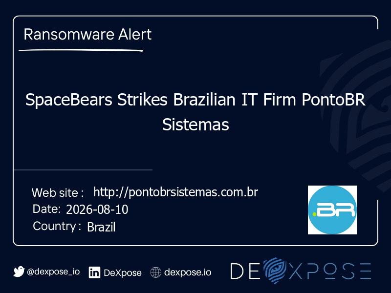 SpaceBears Strikes Brazilian IT Firm PontoBR Sistemas