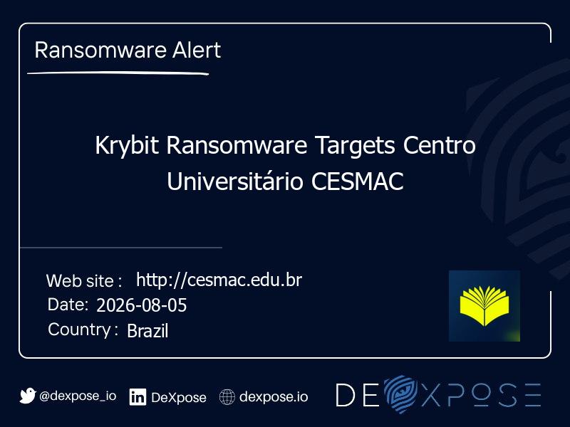 Krybit Ransomware Targets Centro Universitário CESMAC