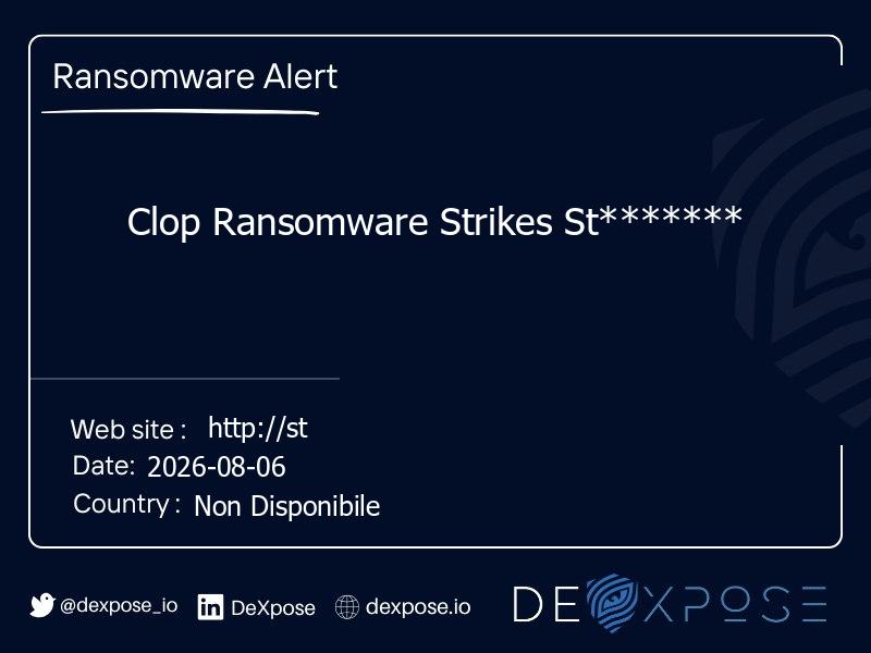 Clop Ransomware Strikes St*******