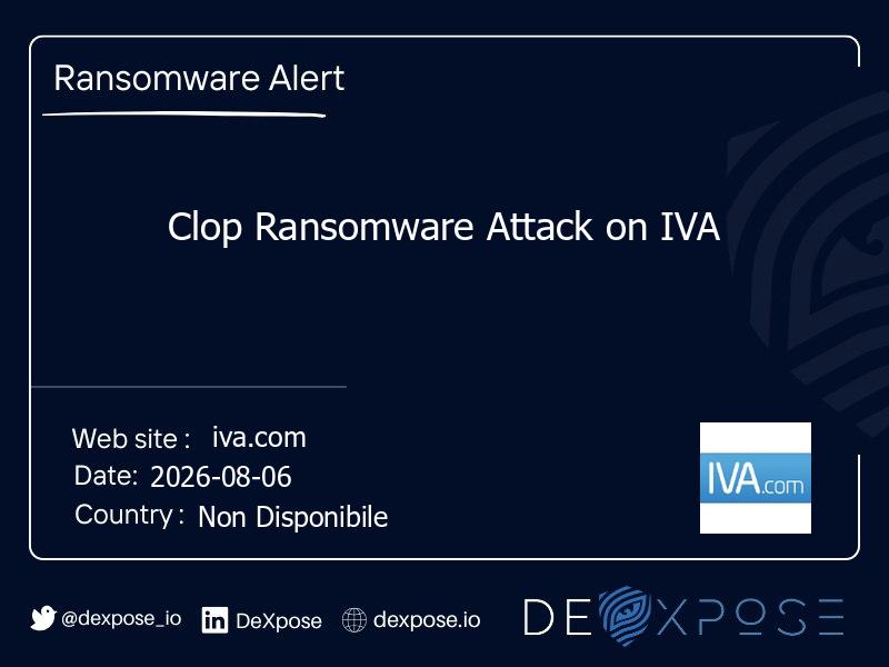 Clop Ransomware Attack on IVA