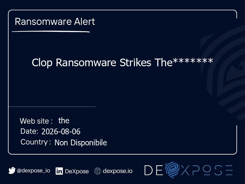 Clop Ransomware Strikes The*******