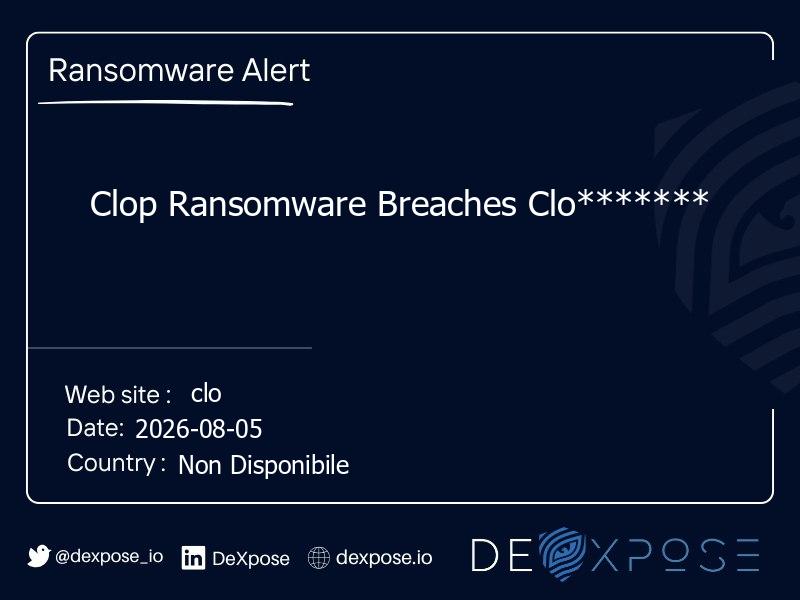 Clop Ransomware Breaches Clo*******