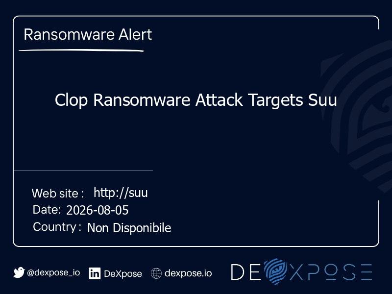 Clop Ransomware Attack Targets Suu