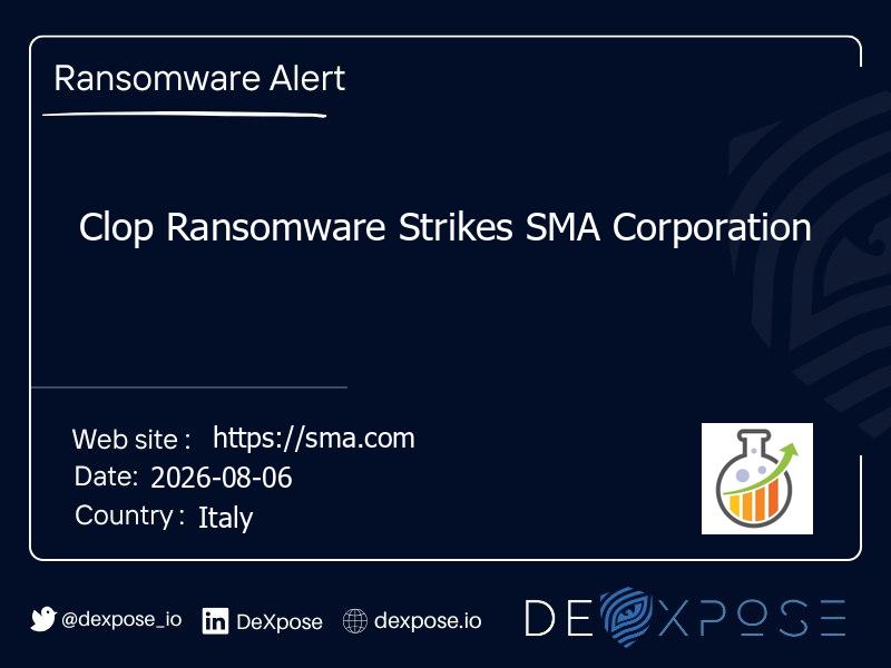 Clop Ransomware Strikes SMA Corporation