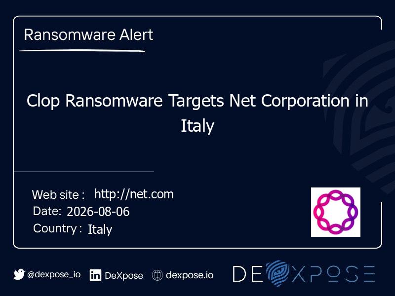 Clop Ransomware Targets Net Corporation in Italy