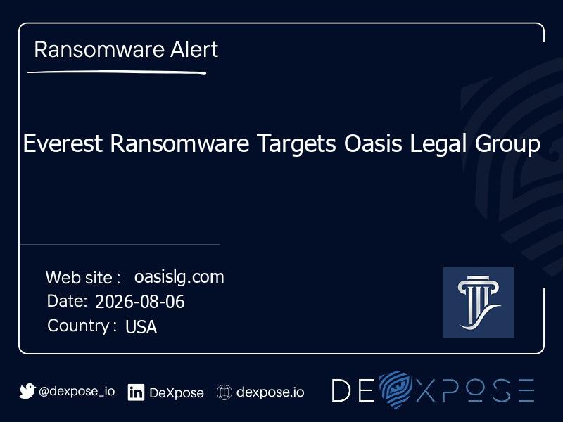 Everest Ransomware Targets Oasis Legal Group