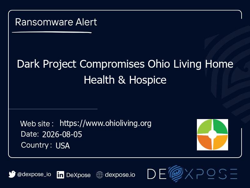 Dark Project Compromises Ohio Living Home Health & Hospice
