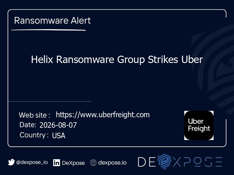 Helix Ransomware Group Strikes Uber