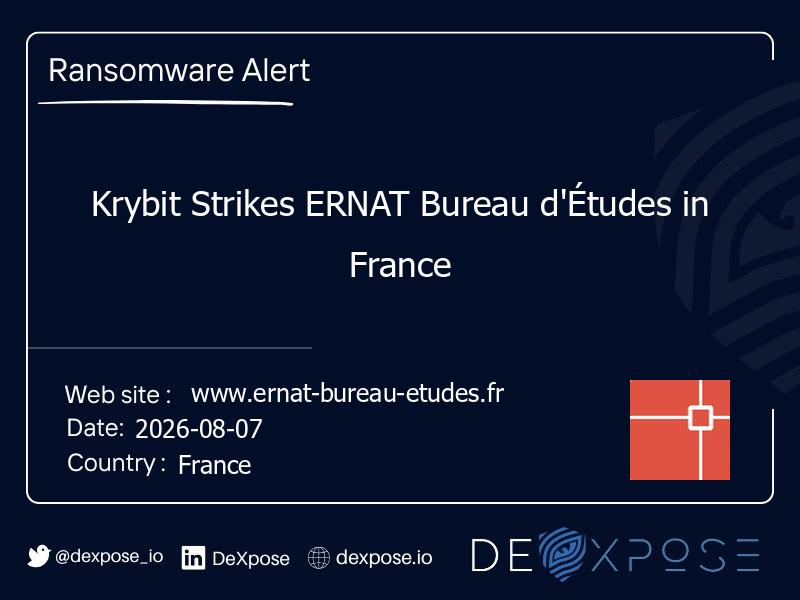 Krybit Strikes ERNAT Bureau d'Études in France