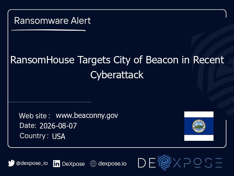 RansomHouse Targets City of Beacon in Recent Cyberattack