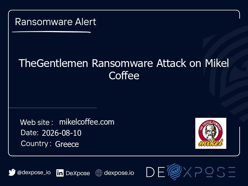 TheGentlemen Ransomware Attack on Mikel Coffee