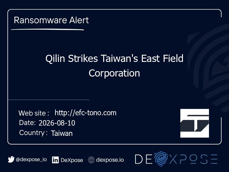 Qilin Strikes Taiwan's East Field Corporation