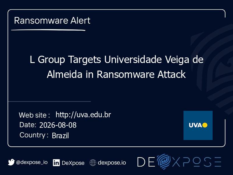 L Group Targets Universidade Veiga de Almeida in Ransomware Attack