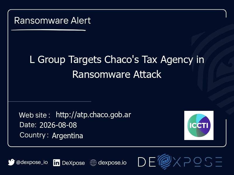 L Group Targets Chaco's Tax Agency in Ransomware Attack