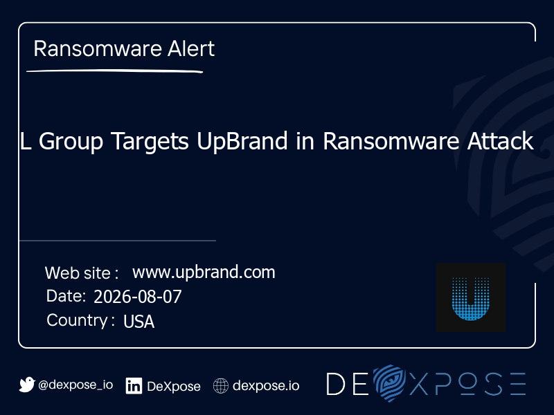 L Group Targets UpBrand in Ransomware Attack