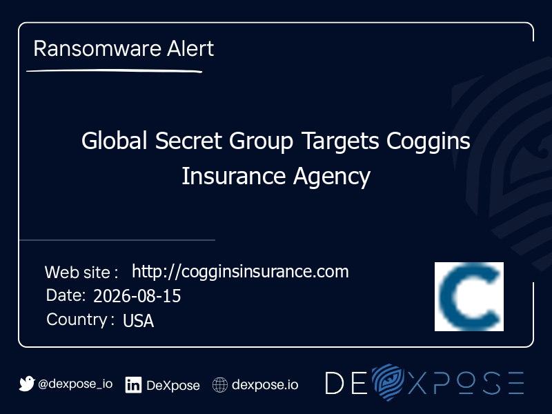 Global Secret Group Targets Coggins Insurance Agency