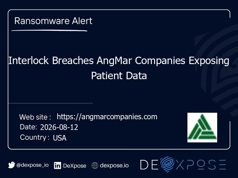 Interlock Breaches AngMar Companies Exposing Patient Data