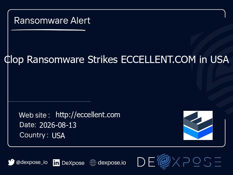 Clop Ransomware Strikes ECCELLENT.COM in USA
