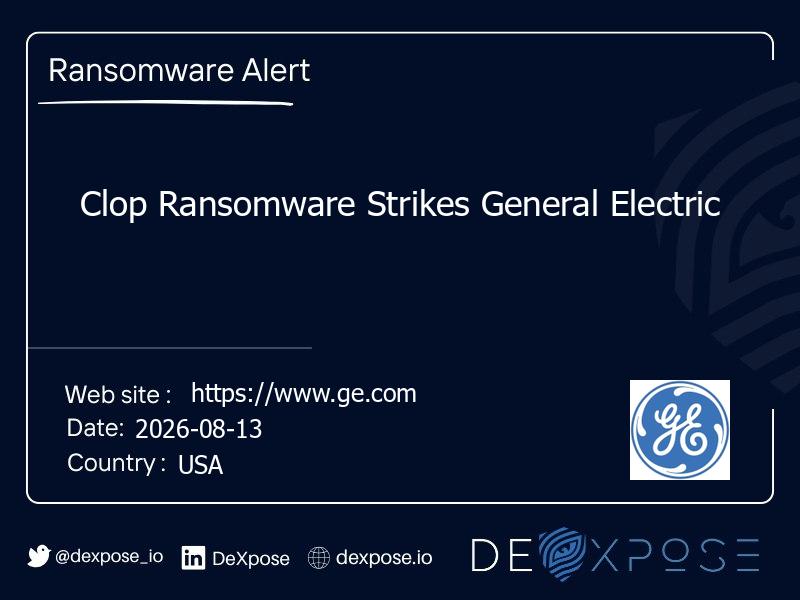 Clop Ransomware Strikes General Electric