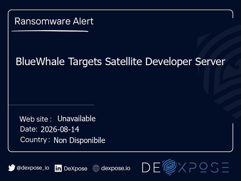 BlueWhale Targets Satellite Developer Server
