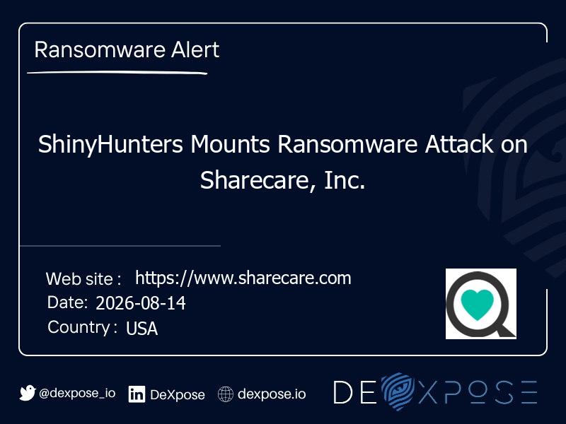 ShinyHunters Mounts Ransomware Attack on Sharecare, Inc.