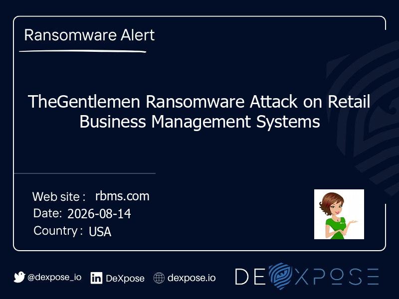 TheGentlemen Ransomware Attack on Retail Business Management Systems
