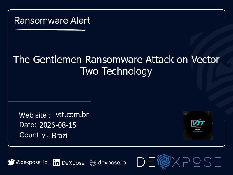 The Gentlemen Ransomware Attack on Vector Two Technology
