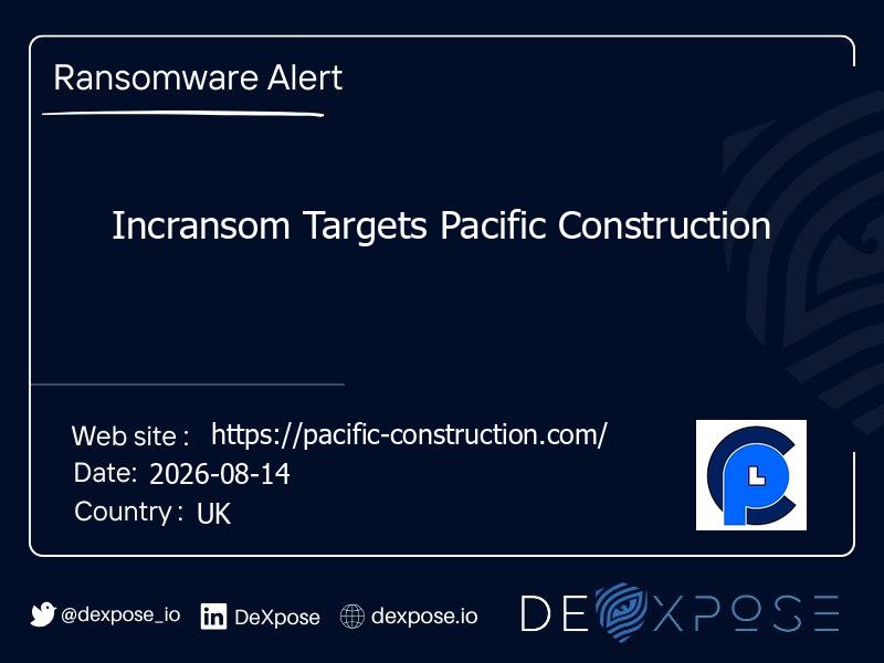 Incransom Targets Pacific Construction
